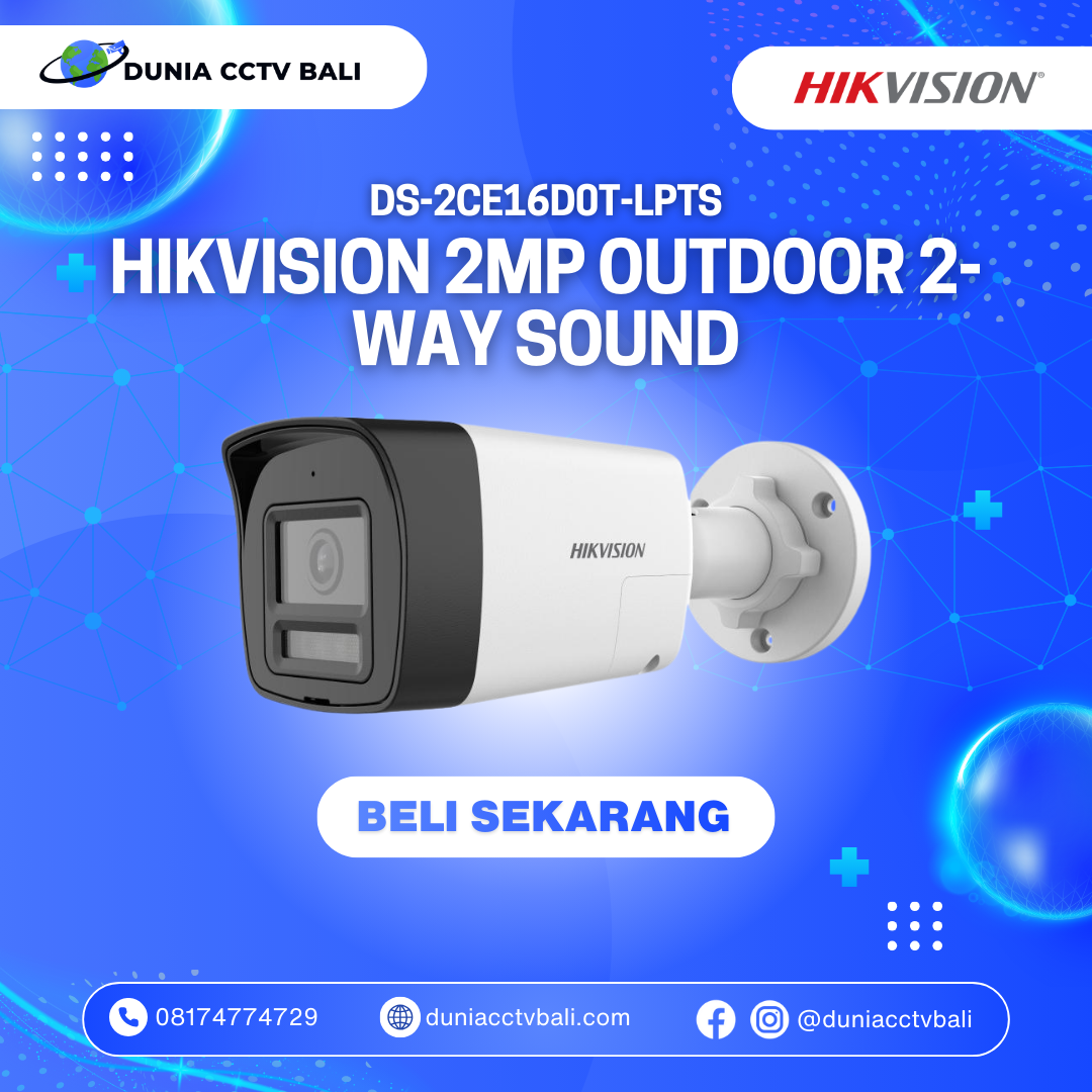 Hikvision 2MP Two-Way Audio Smart Hybrid Light Outdoor Bullet Camera