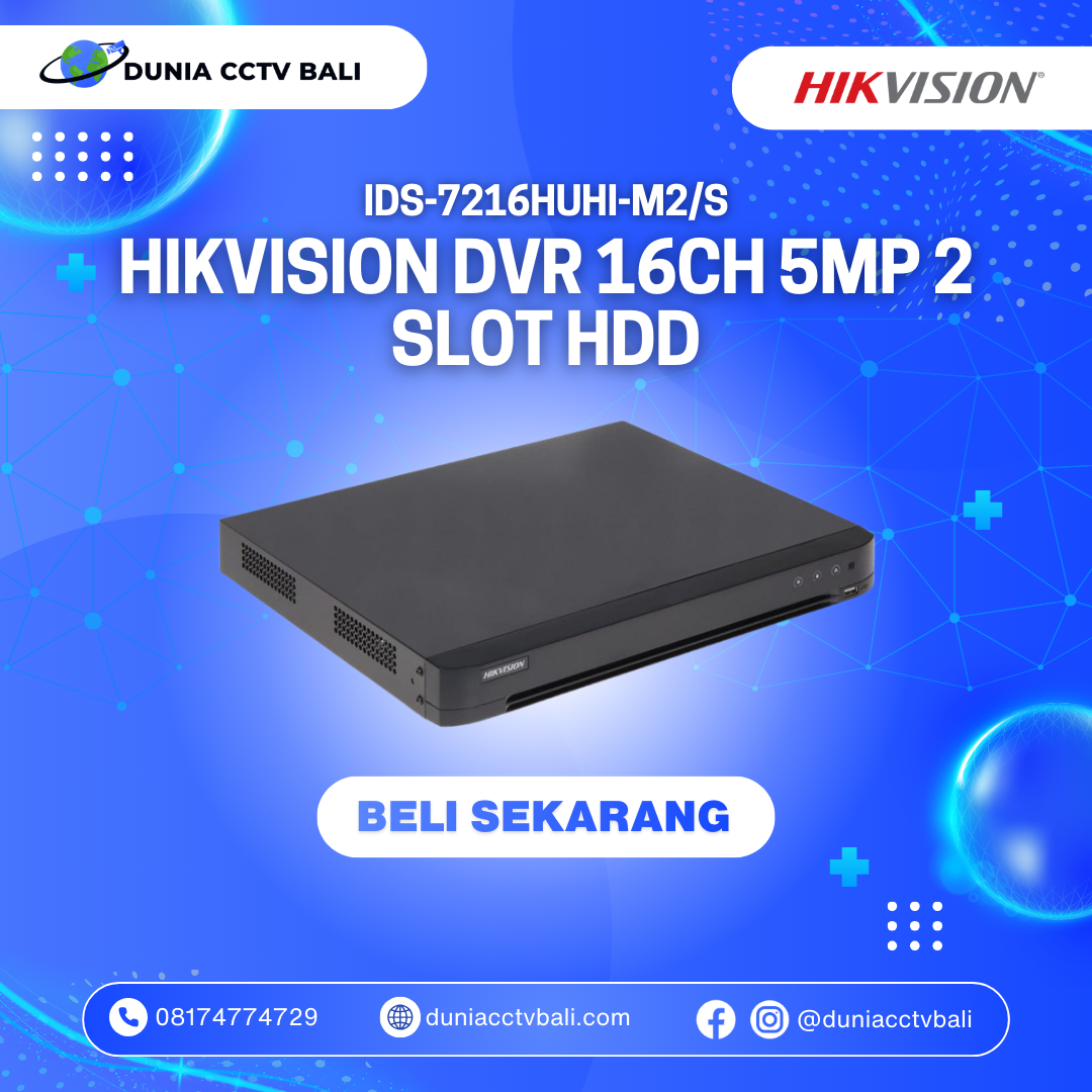 Hikvision DVR 16Ch 5MP 2 Slot HDD