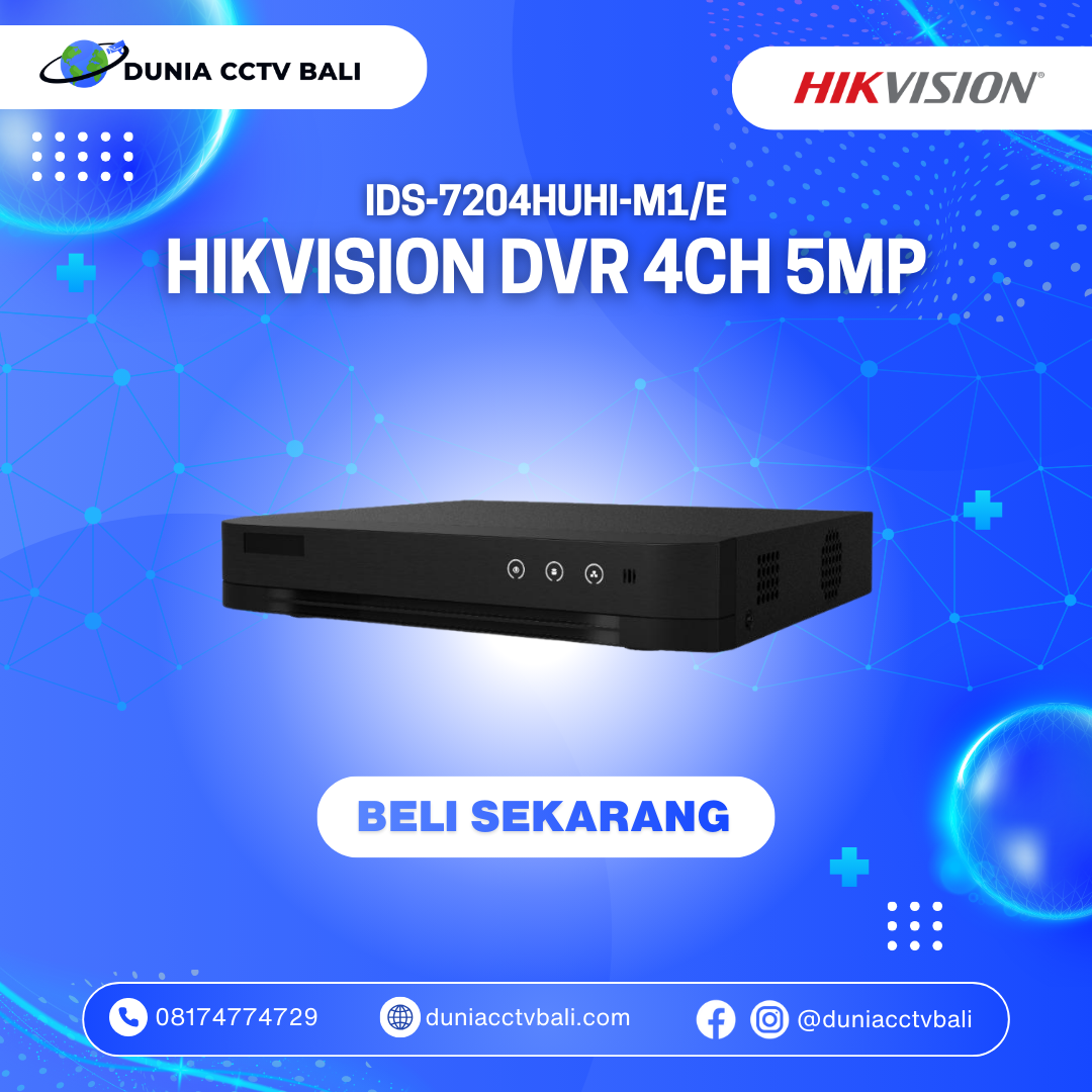 Hikvision DVR 4 Channel 5MP/8MP High Resolution AcuSense