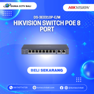 Hikvision 8 Port Fast Ethernet Unmanaged PoE Switch