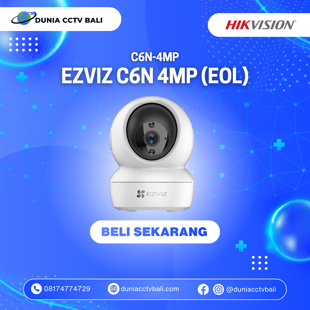 EZVIZ C6N 4MP Smart Wi-Fi Pan & Tilt Camera (2K Resolution)