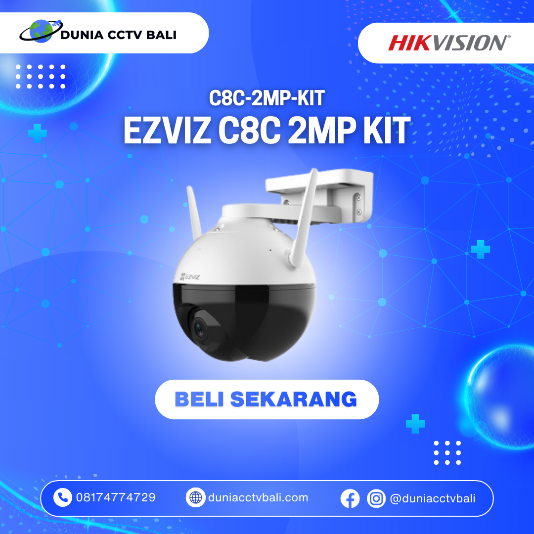 EZVIZ C8C 2MP Outdoor Pan/Tilt Wi-Fi Camera Kit