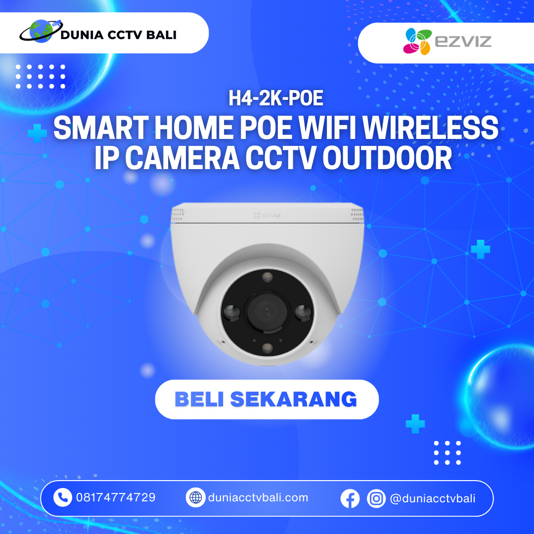 EZVIZ H4 2K PoE Smart Outdoor Bullet Camera