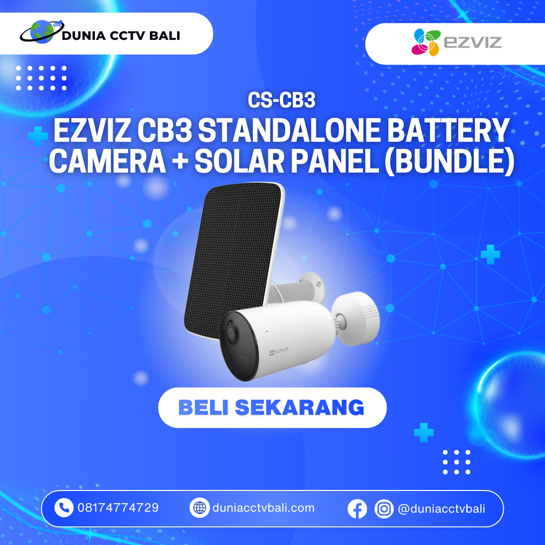 Ezviz CB3 Standalone Battery Camera + Solar Panel (Bundle)